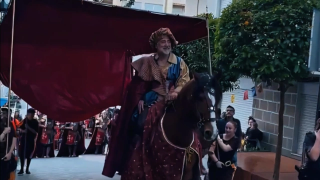 Personaje representando a Bernat de Sarrià