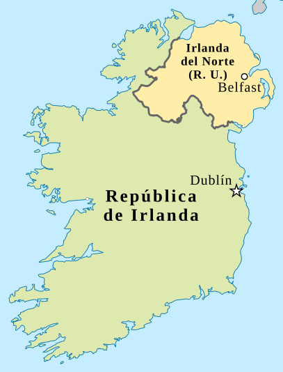 Mapa básico de Irlanda