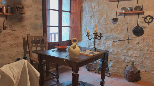 Recreación de la vivienda del carcelero en la Cárcel de Morella
