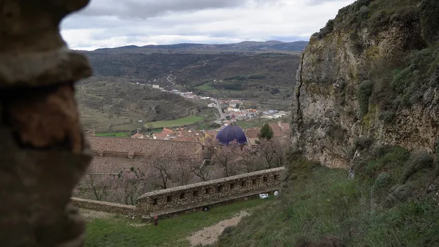 Vistas desde las almenas en lo alto del Castillo de Morella