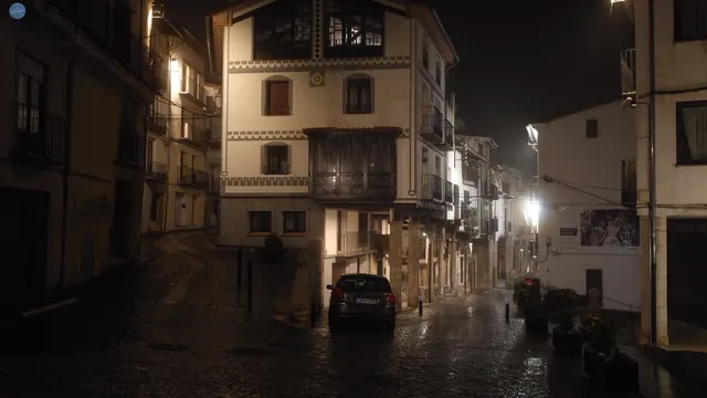 Calles de Morella en la noche