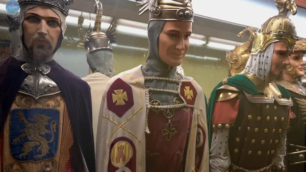 Ropajes usados en las fiestas de Moros y Cristianos de Alcoy.Museo alcoyano de la Fiesta