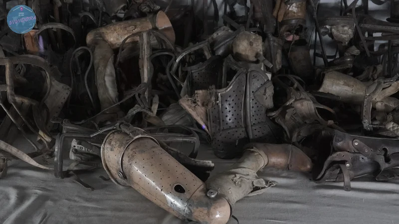  Auschwitz-Birkenau, el lugar que no debería existir. Imágenes de una montaña de prótesis humanas robadas a los prisioneros tras su fallecimiento.