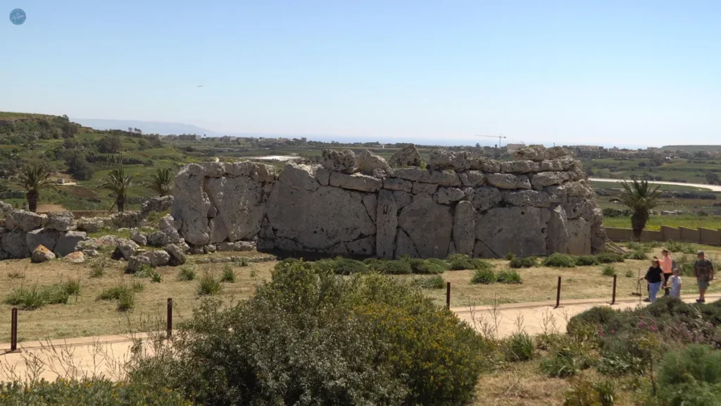 Muros exteriores de los templos megalíticos de Ġgantija en Gozo, Malta, datados en el 3600 a.C. y declarados Patrimonio de la Humanidad por la UNESCO